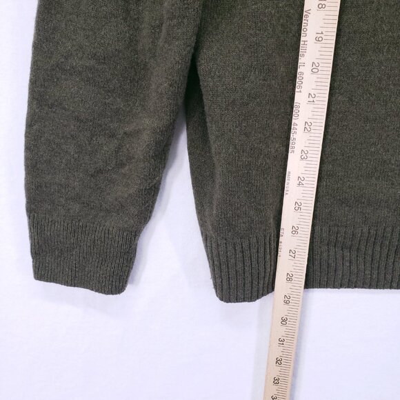 J.Crew Sweater Green XL Merino Wool Blend Speckled Shawl Collar Rugged Men - Picture 5 of 15